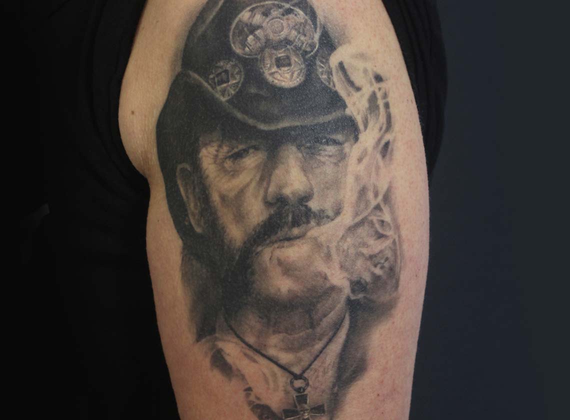 lemmy kilmister portrait tattoo