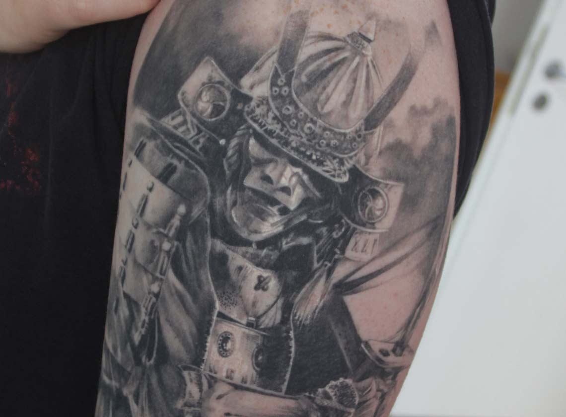 Samurai Tattoo black and grey Tattoo
