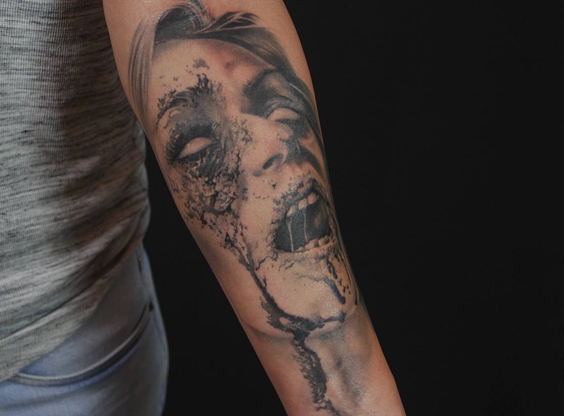 Zombie Girl Tattoo Gore Ink